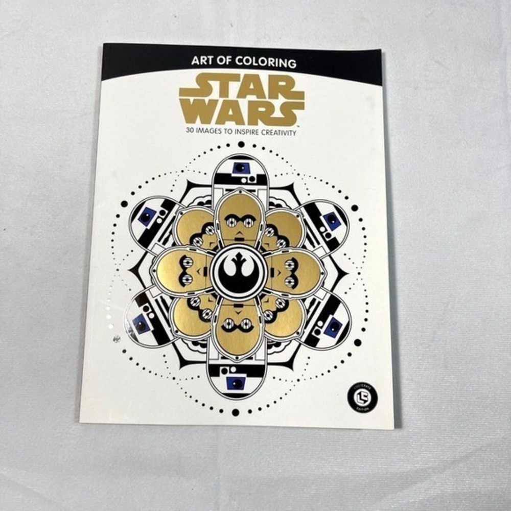 Disney‎ Star Wars Art of Coloring Book 30 Images Loot Crate Edition Gold Foil